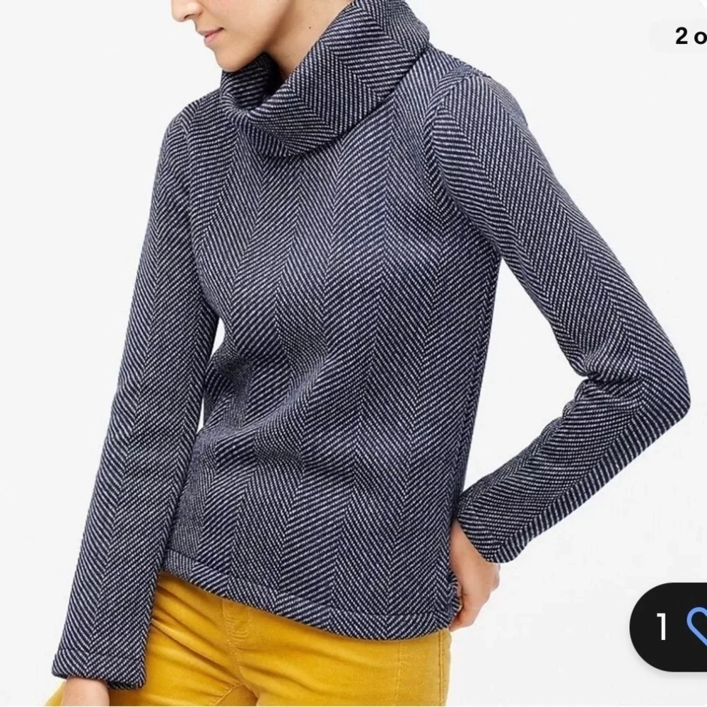 J. Crew Navy Cowl Neck Sweater